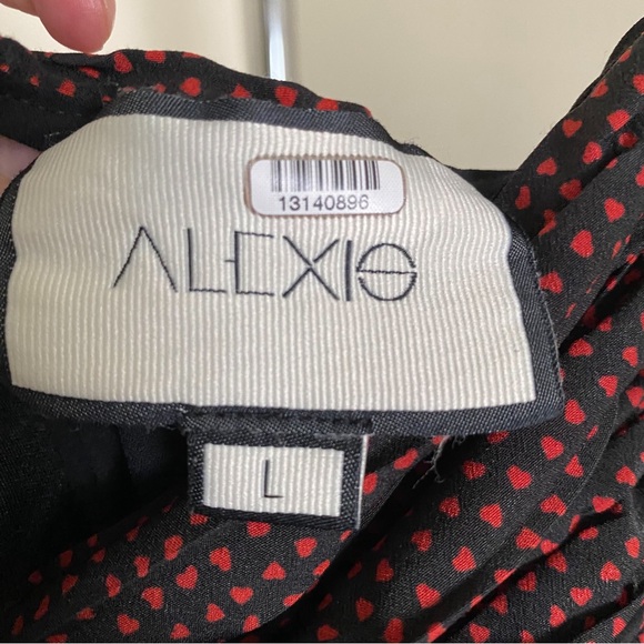 New Black and Red Alexis One Shoulder “Luksa” Mini Dress Sz Large - Picture 5 of 8